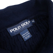Load image into Gallery viewer, Vintage Polo Ralph Lauren Golf Crest Cable Knit Sweater - XXL