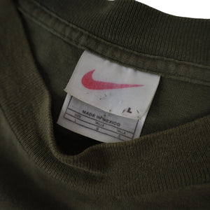Vintage 90s Nike Spellout Mini Swoosh Long Sleeve Shirt - L
