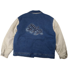 Load image into Gallery viewer, Vintage Disney Tigger Denim Varsity Jacket - M