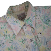 Load image into Gallery viewer, Vintage H Bar C Ranchwear Allover Cockatoo Print Pearl Snap Down Shirt