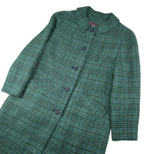 Load image into Gallery viewer, Vintage Pendleton Houndstooth Wool Satin Lined Overcoat - WMNS L