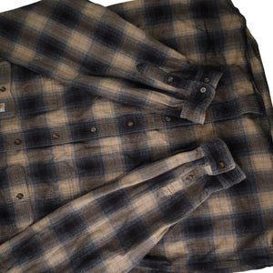 Carhartt Shadow Plaid Flannel Button Up Shirt - 2XLT
