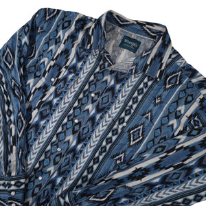 Vintage Wrangler Southwestern Print Pearl Snap Western Shirt - XL