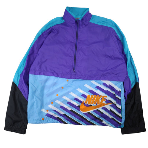 Vintage 90s Nike Gray Tag Pullover Windbreaker Jacket - M