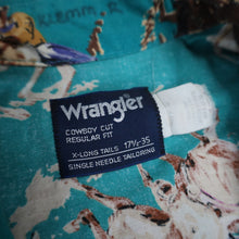 Load image into Gallery viewer, Vintage Wrangler Professional Rodeo Cowboys Assn Allover Print Button Up Shirt - XL