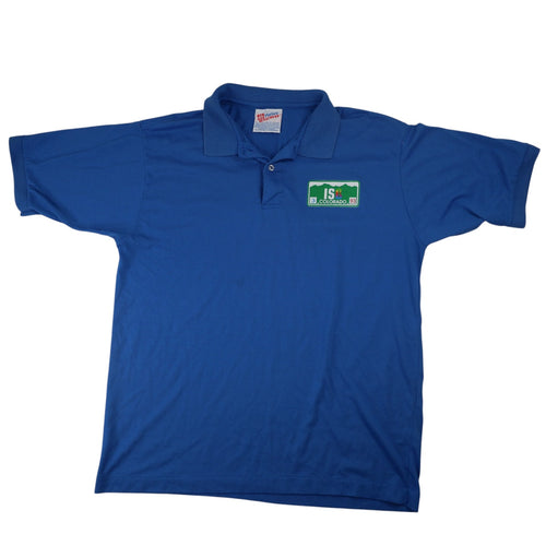 Vintage Mac Apple Computers ISO Colorado Rainbow Apple logo Polo Shirt - XL