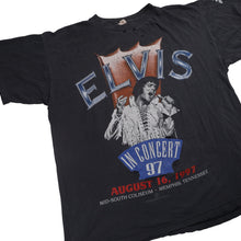 Load image into Gallery viewer, Distressed Vintage 1997 Elvis in Concert Band Tee - L