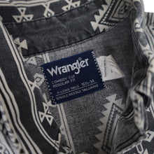 Load image into Gallery viewer, Vintage Wrangler Split Aztec Navajo Design Striped Western Shirt - L