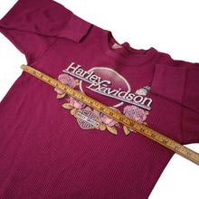 Load image into Gallery viewer, Vintage Harley Davidson Spellout Graphic Long Sleeve Thermal Shirt - WMNS L