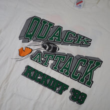 Load image into Gallery viewer, Vintage 1993 University of Oregon Ducks Quack Attack Kickoff Front/back T Shirt - XL