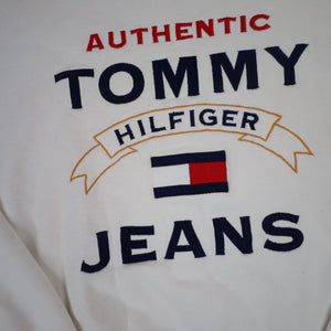 Vintage Tommy Hilfiger Embroidered Spellout Sweatshirt - L+