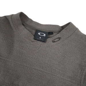 Vintage Oakley Embossed Spellout Mock Neck Fleece Sweater - L