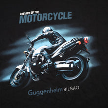 Load image into Gallery viewer, Vintage Guggenheim Bilboa Art of the Motorcycle Exhibition Graphic T Shirt - XL