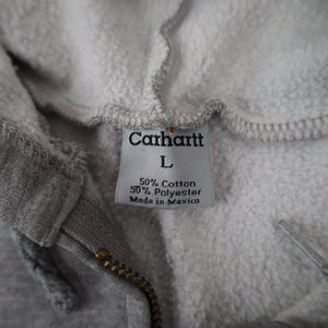 Vintage Carhartt Full Zip Small Spellout Hoodie - L