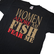 Load image into Gallery viewer, Vintage "Womens Adore Me, Fish Fear Me" Graphic T Shirt - XL