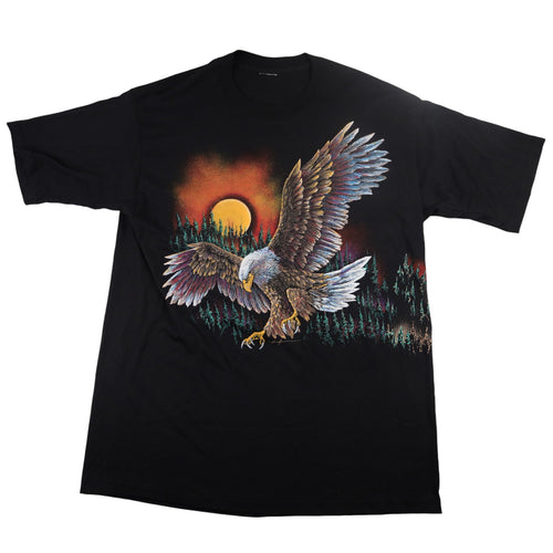 Vintage Bald Eagle Wrap Around Graphic Artist T Shirt - XL