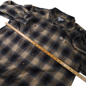 Carhartt Shadow Plaid Flannel Button Up Shirt - 2XLT