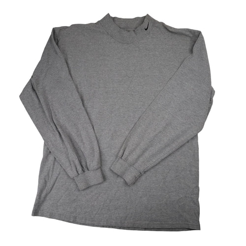 Vintage Nike Mini Swoosh Moc Neck Long Sleeve T Shirt - L