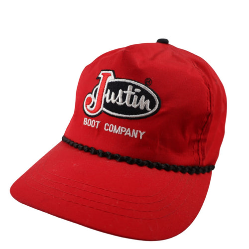 Vintage Justin Boot Company Snapback Trucker Hat - OS