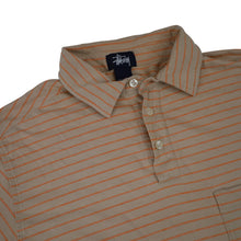 Load image into Gallery viewer, Vintage Stussy Striped Polo Shirt - M