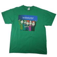 Load image into Gallery viewer, Vintage Y2k Weezer Cartoon Group Photo Band Tee - L