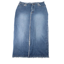 Load image into Gallery viewer, Vintage Y2k Zana Di Denim Frayed Edge Maxi Skirt - W11