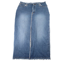 Load image into Gallery viewer, Vintage Y2k Zana Di Denim Frayed Edge Maxi Skirt - W11
