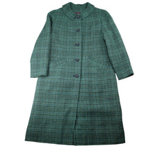 Load image into Gallery viewer, Vintage Pendleton Houndstooth Wool Satin Lined Overcoat - WMNS L