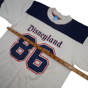 Vintage 80s Disneyland Ringer Spellout Graphic T Shirt - M