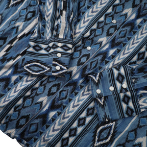 Vintage Wrangler Southwestern Print Pearl Snap Western Shirt - XL