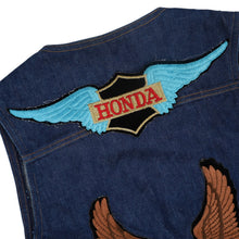 Load image into Gallery viewer, Vintage Wrangler Honda Motorcycle Patches Denim Vest - M
