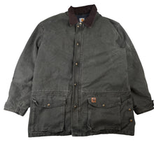 Load image into Gallery viewer, Vintage Carhartt C52 MOS Moss Green Blanket Lined Canvas Duster Jacket - XL