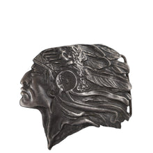 Load image into Gallery viewer, Vintage Indiana Metal Craft Native American Chief Belt Buckle - 3"