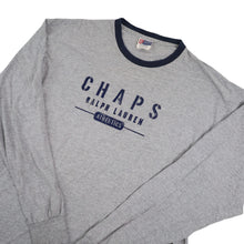 Load image into Gallery viewer, Vintage Chaps Ralph Lauren Graphic Spellout Long Sleeve Graphic T Shirt -  L
