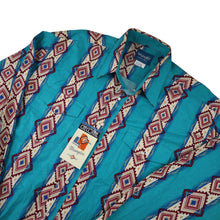 Load image into Gallery viewer, NWT Vintage Wrangler Checotah Pattern Pearl Snap Western Shirt - XLT