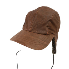 Load image into Gallery viewer, Vintage Wilson Leather Sherpa Lined Baseball Trapper Hat - M