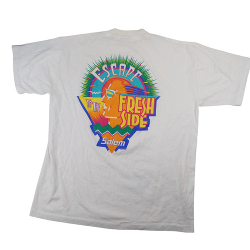 Vintage 1992 Salem Cigarettes Fresh Wrap Graphic Advertisement T Shirt XL