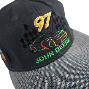 Vintage Nascar John Deere Racing Snapback Hat - OS