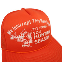 Load image into Gallery viewer, Vintage Hunting Slogan Mesh Trucker Hat - OS
