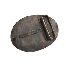 Load image into Gallery viewer, Vintage Mack Truck Bull Dog Globe Brass Buckle - 3"