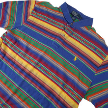 Load image into Gallery viewer, Vintage Polo Ralph Lauren Aztec Design Bright Pastel Polo Shirt - L