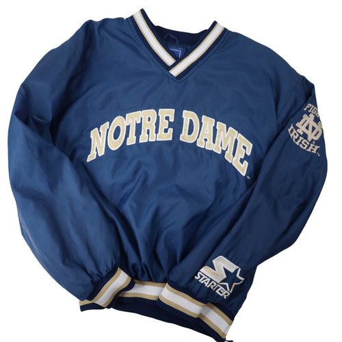 Vintage Starter Notre Dame Spellout Windbreaker Jacket - S