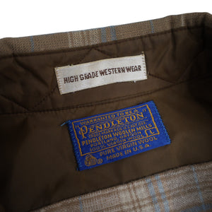 Vintage Pendleton High Grade Westerwear Pearl Snap Wool Flannel Shirt - L