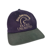 Load image into Gallery viewer, Vintage Budweiser x Ducks Unlimited Spellout Snapback Hat - OS