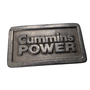 Vintage Cummins Power Belt Buckle - 4"