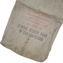 Load image into Gallery viewer, Vintage Federal Reserve Bank of San Francisco Money Bag - OS