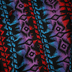 Vintage Wrangler Vibrant Southwestern Print Cowboy Shirt - L