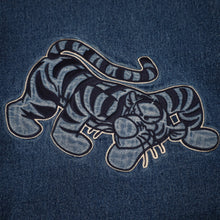 Load image into Gallery viewer, Vintage Disney Tigger Denim Varsity Jacket - M