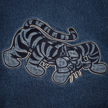 Load image into Gallery viewer, Vintage Disney Tigger Denim Varsity Jacket - M