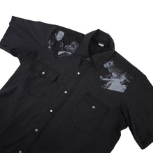 Load image into Gallery viewer, Vintage Y2k Felon Pearl Snapdown Frankenstein Graphics Rockabilly Shirt - XL